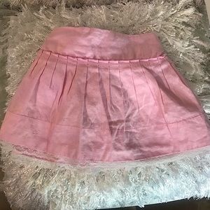 24M Lace Trimmed Pleated Skirt Built In Briefs